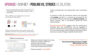 Upgrade • SfM-NeT • Normalization techniques
Batch normalization, what was this?
TL;DR To reduce covariate shift (explained by Alex Smola)
[D] Weight normalization vs. layer normalization, has
anyone done benchmarks?
(self.MachineLearning)
submitted 3 months ago by carlthome
Batch normalization is the norm (pun
intended) but for RNNs or small batch sizes
layer normalization and
weight normalization look like attractive
alternatives.
In the NIPS submission for weight normalization,
they have the layer normalization paper listed as
a reference (although never cited in the text), but
it has since been removed. This got me thinking
about pros/cons of the respective methods. Has
anyone done benchmarks comparing weight
normalization to layer normalization (particularly
for ResNets or RNNs)?
PS: Recurrent batch normalization is
memory intensive and should be avoided IMO,
but that too would be interesting to benchmark.
Batch Renormalization: Towards Reducing Minibatch
Dependence in Batch-Normalized Models
Sergey Ioffe, Google Inc., sioffe@google.com
(Submitted on 10 Feb 2017 (v1), last revised 30 Mar 2017 (this version, v2))
https://arxiv.org/abs/1702.03275 | https://github.com/titu1994/BatchRenormalization
Batch Normalization—What the hey?
By Karl N. Jun 8, 2016
Batch ReNorm is useful
especially with smaller batch
sizes. Validation accuracy for
models trained with either
batchnorm or Batch Renorm, where
normalization is performed for sets
of 4 examples (but with the
gradients aggregated over all 50×32
examples processed by the 50
workers). Batch Renorm allows the
model to train faster and achieve a
higher accuracy, although
normalizing sets of 32 examples
performs better.
“Batch normalization is applied to all
convolutional layer outputs.”
 