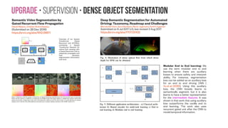 Upgrade • Supervision • “proxy” supervised targets
https://arxiv.org/abs/1702.02295 (Submitted on 8 Feb 2017 (v1), last revised 1 Jul 2017 (this version, v2))
We study the unsupervised learning of CNNs for optical flow estimation using proxy
ground truth data. Supervised CNNs, due to their immense learning capacity, have
shown superior performance on a range of computer vision problems including optical flow
prediction. They however require the ground truth flow which is usually not accessible
except on limited synthetic data. Without the guidance of ground truth optical flow,
unsupervised CNNs often perform worse as they are naturally ill-conditioned.
We therefore propose a novel framework in which proxy ground truth data generated
from classical approaches is used to guide the CNN learning. The models are further
refined in an unsupervised fashion using an image reconstruction loss. Our guided
learning approach is competitive with or superior to state-of-the-art approaches on three
standard benchmark datasets yet is completely unsupervised and can run in real time.
“More broadly, we introduce a paradigm which can be integrated into
future state-of-the-art motion estimation networks [Ranjan and Black (2016)]
to improve performance. In future work, we plan to experiment with
large-scale video corpora to learn non-rigid real world motion patterns
rather than just learning limited motions found in synthetic datasets.”
 