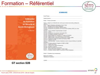 37
Forum Labo LYON – 28 & 29 mars 2018 – Cite de Congrès
Formation – Référentiel
GT section S2B
 