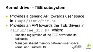 Tee Kernel Module SFO15-200: Linux kernel generic TEE driver | PDF