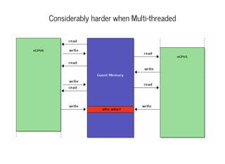 Considerably harder when Multi-threaded
 