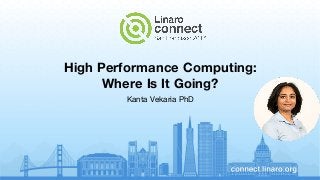 High Performance Computing:
Where Is It Going?
Kanta Vekaria PhD
 