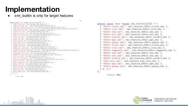 A flexible GDB (GNU Debugger) target description for processor diversity - SFO17-210 A flexible GDB (GNU Debugger) target description for processor diversity - SFO17-210