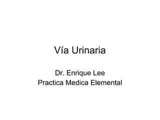 Vía Urinaria Dr. Enrique Lee Practica Medica Elemental 