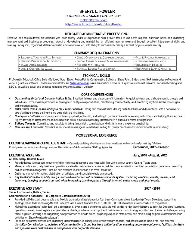 salesforce administrator resume