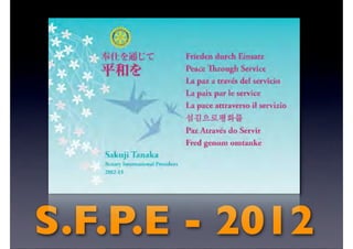 S.F.P.E - 2012
 