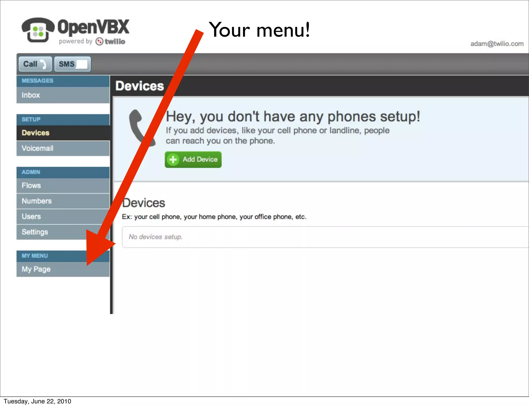 Your menu!




Tuesday, June 22, 2010
 