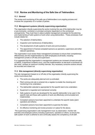 The Safe use of Telehandlers In Construction 110210 A | PDF