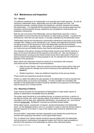 The Safe use of Telehandlers In Construction 110210 A | PDF