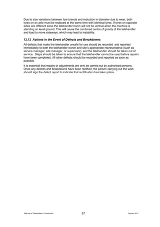 The Safe use of Telehandlers In Construction 110210 A | PDF