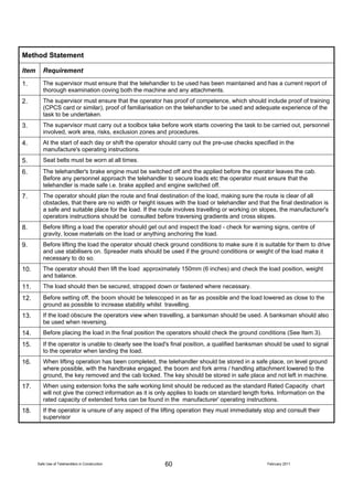 The Safe use of Telehandlers In Construction 110210 A | PDF