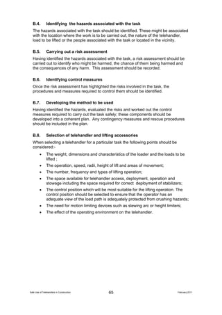 The Safe use of Telehandlers In Construction 110210 A | PDF