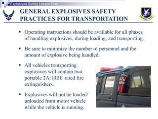 SFS CATMS Explosives Safety Lesson Plan | PPTX