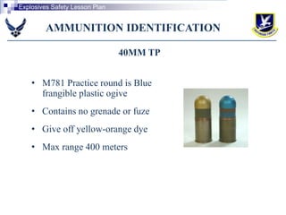 SFS CATMS Explosives Safety Lesson Plan | PPTX