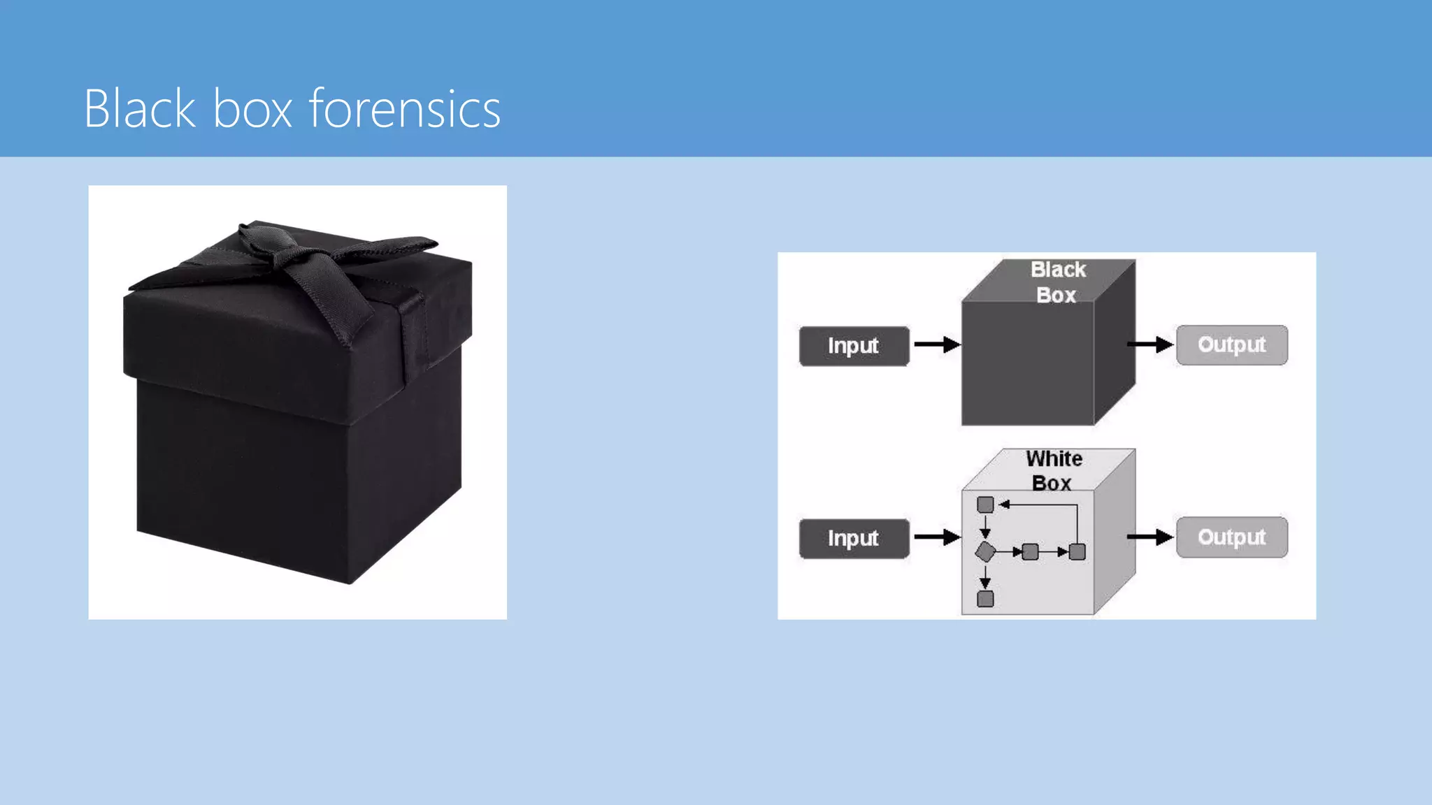 Black box forensics
 