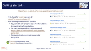 SFScon19 - Alexander Jacob - openEO | PDF