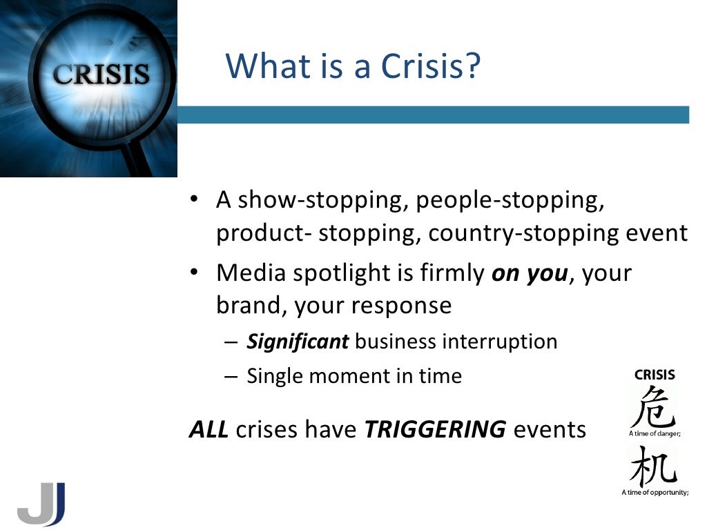 Showing Leadership in a Crisis