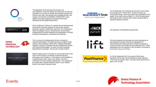 12/71Corporation
We are proud to have one of the highest security data centers in
Europe exemplified by an advanced physical security as well as the
very best fiber optic connectivity and security system with
uninterruptible power from multiple UPS systems offering 21 days
of backup power; redundant diesel generators; 24-hour
surveillance; and a sophisticated climate-control system for an ideal
hosting environment.
Profile Software is a leading international solutions provider for the
Banking and Investment Management industry. With offices in
Geneva, Dubai, London, Singapore, Athens and Nicosia, the
company consistently invests in the development of cutting-edge,
industry-specific solutions serving its growing number of customers
worldwide.
Safe Host SA provides a complete range of data centre services in its
Tier III Data Centre in Switzerland. Leveraging Safe Host's
competencies in data centre management, customers can focus on
their core skills and confidently leave their data centre facility
operations to us. We provide a number of best-in-class solutions to
industry-leading financial institutions, multinationals and
international organisations.
Safe Swiss Cloud is a safe and secure cloud computing service based
in Switzerland. We offer innovative compute, storage and managed
cloud services.
We let you offer a highly secure data vault to your customers -
strengthen your customer relationship with innovative, digital
value. Offer your customers direct e-Delivery of financial
documents in a highly secure digital vault, where they can also store
personal files and passwords safely. Add value with unique features
such as Data Inherit, secure file sharing and SecureSend - all white
labelled.
Swisscom is Switzerland’s leading telecom provider and one of its
foremost IT companies, headquartered in Ittigen, close to the
capital city, Bern. Outside Switzerland, Swisscom offers broadband
Internet in Italy with Fastweb. Around 21,000 employees generate
revenue of approx. CHF 11.4 billion annually. Swisscom is one the
most sustainable companies in Switzerland and Europe.
 