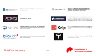 35/71FinteCH - ICT for finance
ti&m is a Swiss leader in digitization, security, as well as innovation
projects and products.
United Security Providers is a leading specialist in information
security. With its solutions United Security Providers protects IT
infrastructures and applications for companies with high demands
on security. Its customers include blue-chip, generally international
companies in the finance sector, government, healthcare and
industry.
Z-INVOICE is an electronic invoice enablement platform allowing
SMEs to process automatically all their incoming or outgoing
invoices and the related payments. Online or in combination with
existing ERPs. With our marketplace we enables our partners to
build upon Z-INVOICE or provide added value services such as
factoring, payment, dunning, tax services or data analytics.
 