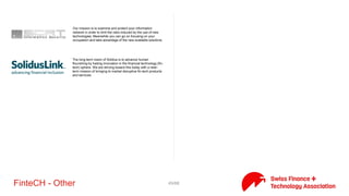 45/71FinteCH - Legal
Generating better access to compliance regulations by providing
easily integrated public programming interfaces (APIs) that facilitate
access to always up-to-date and verified compliance rules.
Inkasso. einfach. online. Rechtliches Inkasso mit eSchKG.
 
