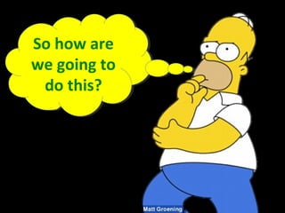 So how are
we going to
do this?
So how are
we going to
do this?
 