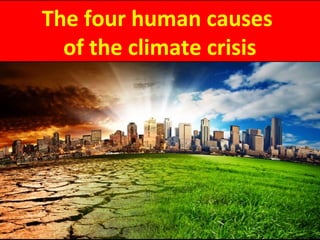 The four human causes
of the climate crisis
 