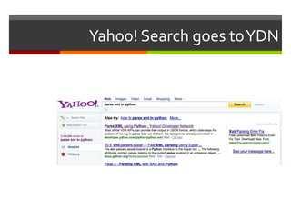 Yahoo! Search goes to YDN