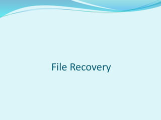 File Recovery
 