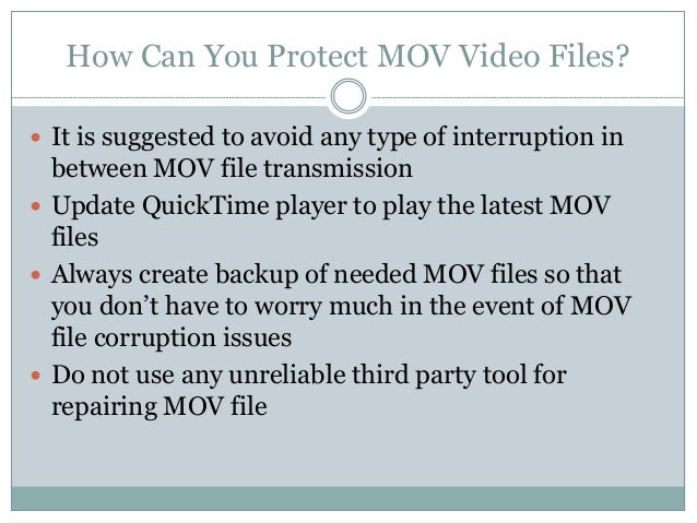 video repair software mov