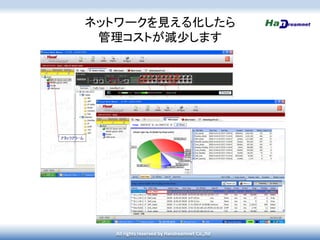 ネットワークを見える化したら
 管理コストが減少します




  All rights reserved by Handreamnet Co.,ltd
 