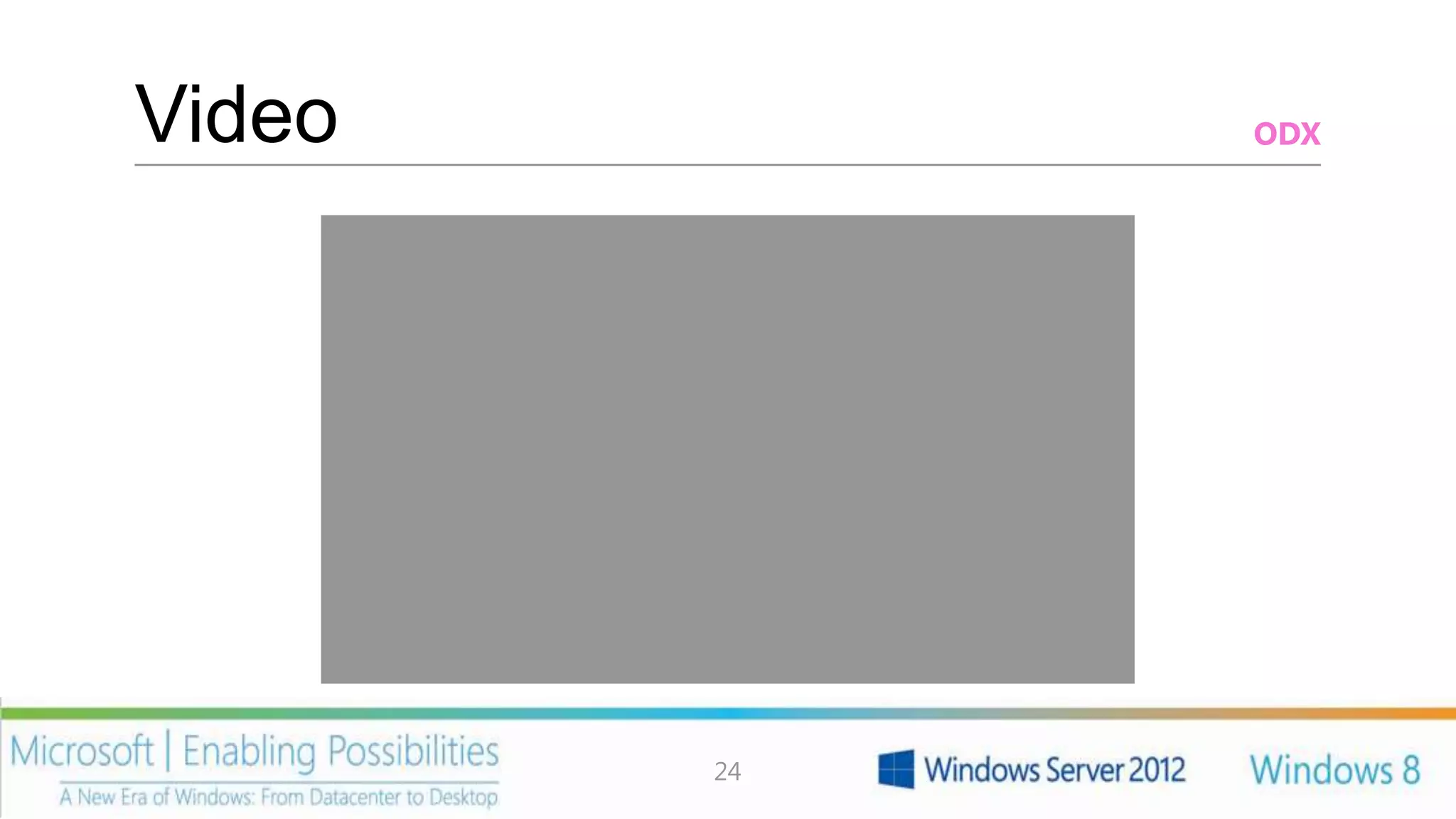Video        ODX




        24
 