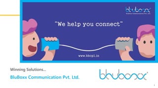 1
Winning Solutions...
BluBoxx Communication Pvt. Ltd.
 