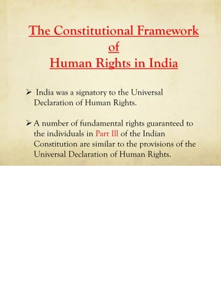 Indian Men Rights uman Rights rules for protection of rights | PDF