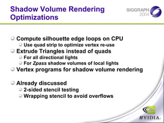 Shadow Volume Rendering Real-time Shadowing Techniques: Shadow Volumes | PPT