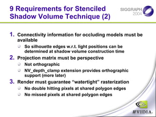 Shadow Volume Rendering Real-time Shadowing Techniques: Shadow Volumes | PPT