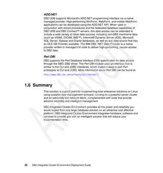DB2 Integrated cluster enviorment deployement | PDF