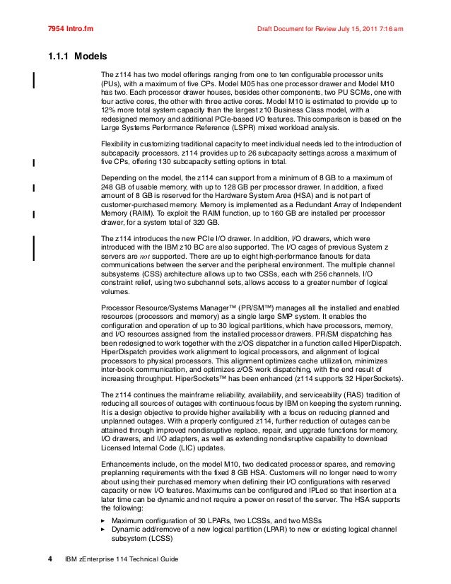 IBM zEnterprise 114 Technical Guide