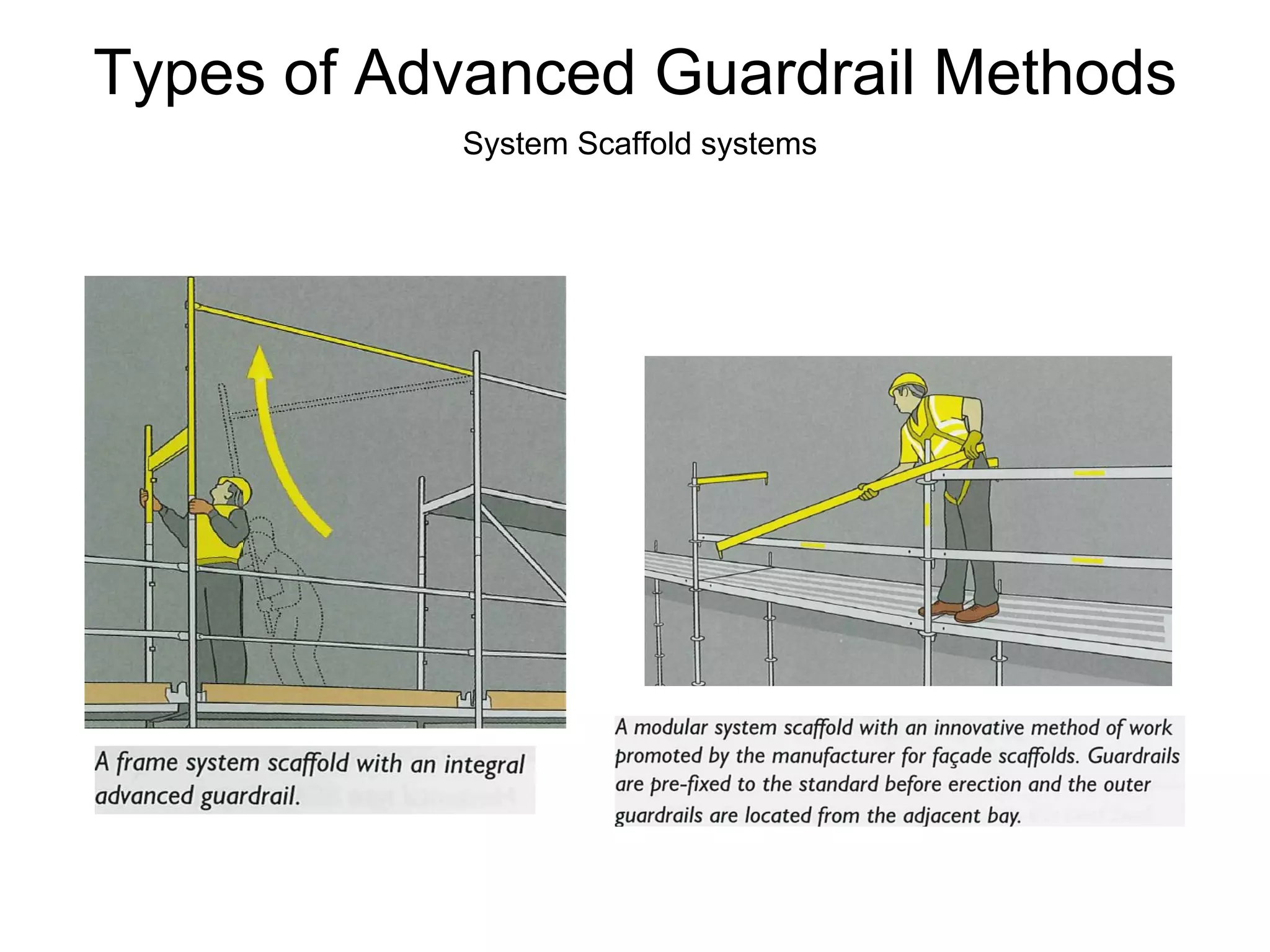 Types of Advanced Guardrail Methods System Scaffold systems 