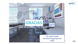 GRACIAS
I.Q. Carlos Trujillo
Consultor Riesgo Químico
2020
 