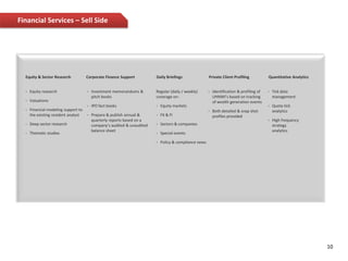 Functional expertise in Investment Research, Analytics or Marketing