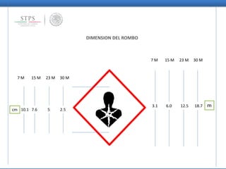 DIMENSION DEL ROMBO
3.1
7 M
6.0
15 M
12.5
23 M
18.7
30 M
10.1 7.6 5 2.5
7 M 15 M 23 M 30 M
m
cm
 