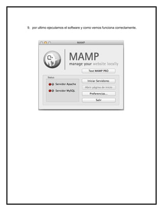 9. por ultimo ejecutamos el software y como vemos funciona correctamente.
 
