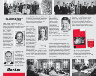 St. Galler Business School 15
Samy Liechti, Gründer von BLACK-
SOCKS.COM schaffte es mit seinen sehr
humorvollen Ausführungen, Begeisterung
für sein Geschäft mit ”langweilig anmu-
tenden Produk-
ten” – nämlich
Herrensocken – zu
vermitteln. Und:
Nebenbei erfuhr
man wie seiner
Erfahrung nach in
der schnelllebigen
E-Commerce-Welt,
Führungskräfte
agieren, Führung
interpretieren, Top-
Talente selektieren
und entwickeln.
Völlig anders die
Bedingungen in
der Welt global
agierender Unter-
nehmen der Phar-
ma- und Medizin-
technikbranche. Dr.
Bernhard Kau-
manns, Director bei
Baxter Healthcare,
bot einen interes-
santen Einblick in eben diese Welt, und er
tat dies sehr differenzierend und kritisch,
so dass am Ende ein wertiges Bild aus
Erkenntnissen, Hypothesen und auch
offenen Fragen gezeichnet war.
Sehr persönlich
und sensibel der
Vortrag von Caro-
lina Müller-Möhl,
Gründerin der
Müller-Möhl Group.
In einer nach wie
vor männerdomi-
nierten Finanzwelt
behauptet sich Ca-
rolina Müller-Möhl
nicht nur wirtschaft-
lich, sondern sie
tut dies zudem auf
Basis einer stark
werteorientierten
Haltung gerade in
Führungsfragen. Man konnte klar erken-
nen: Nachhaltigkeit ist das Rückgrat des
Erfolges sowohl in der rein wirtschaftli-
chen als auch in der zwischenmenschli-
chen Dimension.
Dies wurde im
abschliessenden
Referat von Heiko
Fischer, Gründer
von Resourceful
Humans, noch
einmal deutlich
unterstrichen. Nicht
der hierarchischen
Führung top-down
gehört die Zukunft
in einer Welt, in
der es mehr und mehr auf Innovation
und Kreativität ankommt. Heiko Fischer
plädierte leidenschaftlich für eine «De-
mokratie der Willigen und Fähigen», für
maximal mögliche Autonomie der Mitar-
beiter und ein Netzwerk selbstorganisier-
ter Teams. In einem solchen Unternehmen
steigen Unternehmertum, Innovations-
kraft und Enthusiasmus; Recruiting und
Personalentwicklung erübrigen sich bzw.
werden zurück an den Ort des Gesche-
hens verlagert.
Insgesamt war uns Teilnehmenden an
dieein toller Mix an Referaten gebo-
ten. Auf diese Weise gelang es ganz
sicher jedem, für seinen eigenen Weg
als Führungskraft oder als Gestalter von
Führungskräfte-Entwicklung wertvollen
Input, wertvolle Impulse mit zu nehmen.
Carolina Müller-Möhl
Dr. Bernhard Kaumanns
Samy Liechti
Heiko Fischer
St.Galler
Business School
Management-Kongress
4. Management-Kongress
29.–30. September 2006
Davos
St.Galler Business School
www.sgbs.ch
Peter Edelmann • Dr. Eckart von Hirschhausen •
Dr. Andreas Truck
Prof. Knut Bleicher • Dr
Dr. Eckart von Hirschhausen • Ole N. Nielsen • W
St.Gallen
23.-24. September 2016
14.St.Galler
Der nächste Kongress, dann zum
Thema «Geschäftsmodelle in der
digitalen Welt: Konsequenzen und
Handlungsbedarf», findet am 23. und
24. September 2016 statt.
 