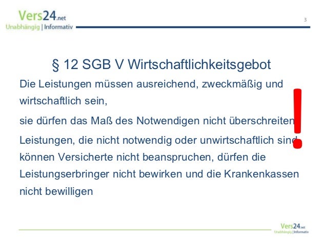 Krankenversicherung (§12 SGB V Abs. 1)