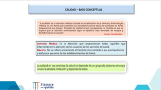 Gestión y Mejora Continua de la Calidad en Servicios de Salud | PPTX