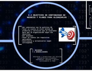 SISTEMAS DE GETION DE CONTINUIDAD DEL NEGOCIO ISO 22301