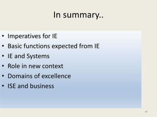 Basic Ie Principles Basics of Industrial Engineering | PDF