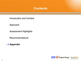 Contents
Introduction and Context
Approach
Assessment Highlights
Recommendations
Appendix
25
 