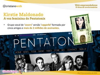 •

Grupo vocal de ‘covers’ versão ‘cappella’ formada por
cinco amigos e mais de 2 milhões de assinantes.

 