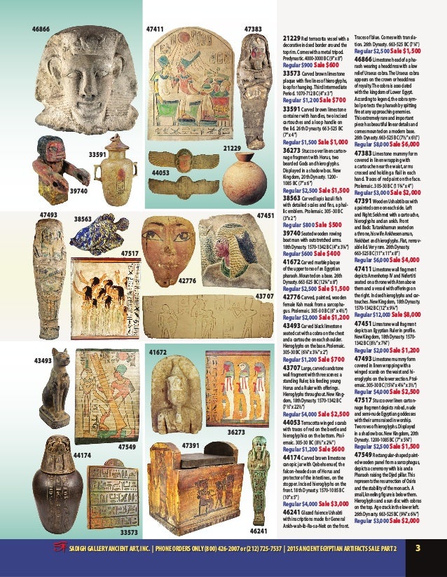 Sadigh Gallery Egyptian Artifacts Sale Part 2